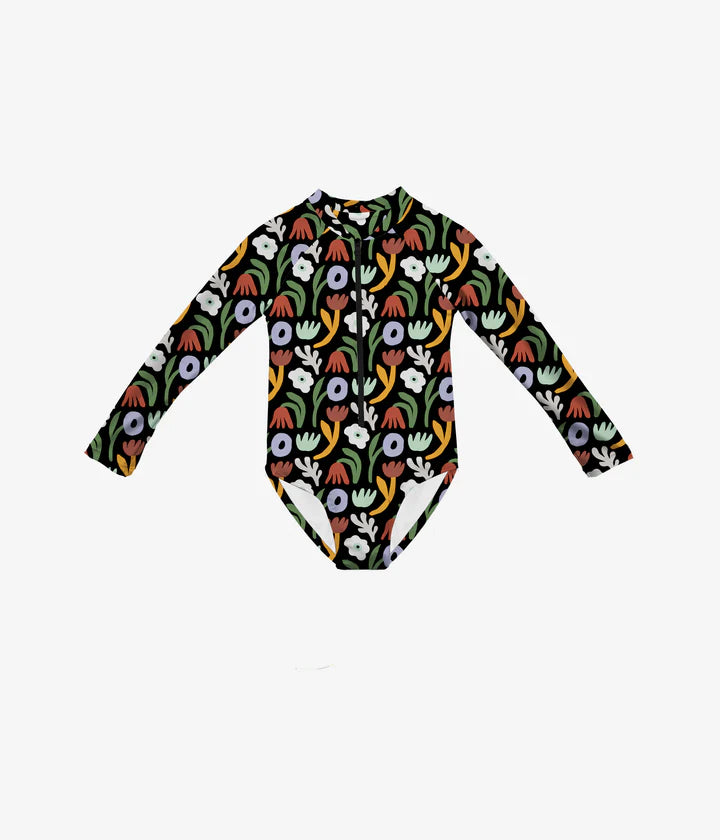 Headster- Petal's Realm Long Sleeve One Piece Swimsuit