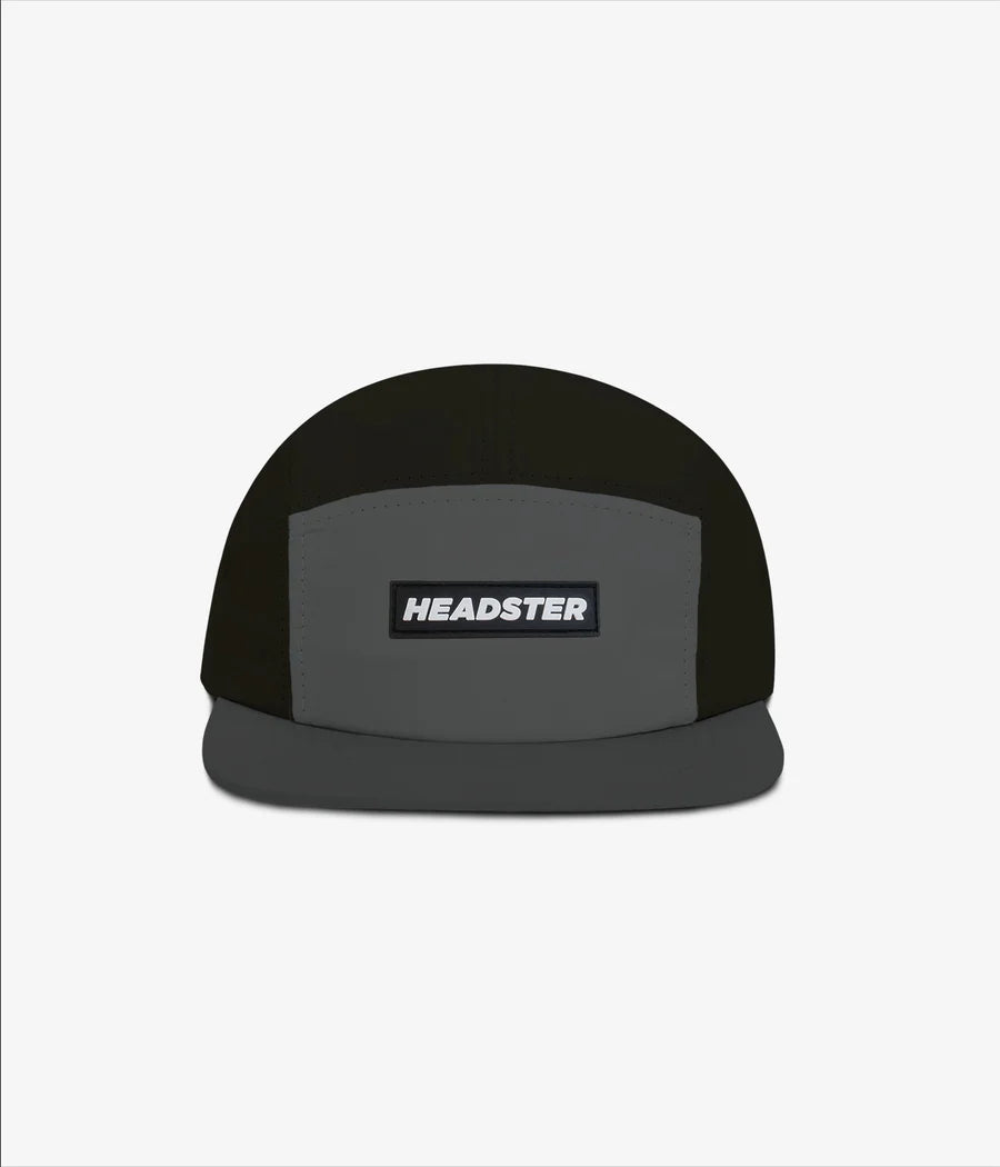 Headster- Runner Nylon Five Panel- Charcoal