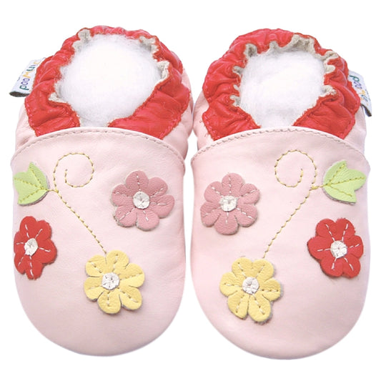 Jinwood Soft Sole Baby Girl Shoe- Flowerpink