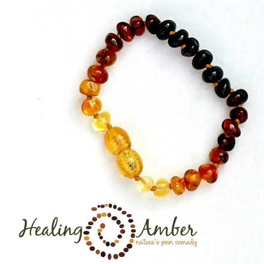 Healing Amber Bracelets 5.5 Inch- Rainbow