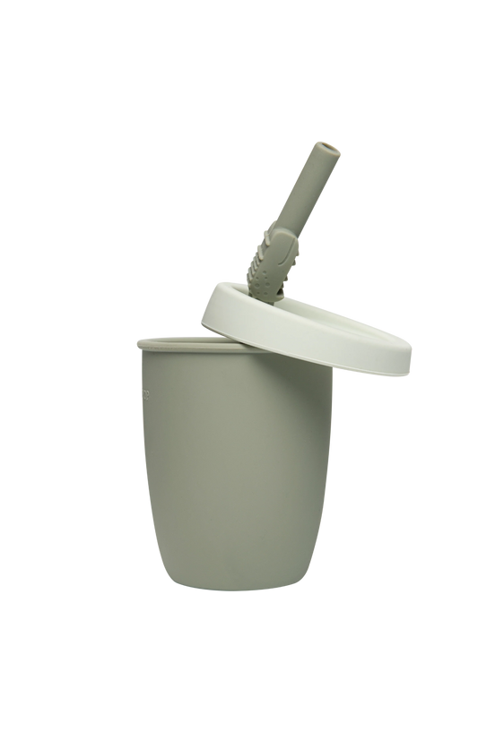 Silicone Cup with Straw