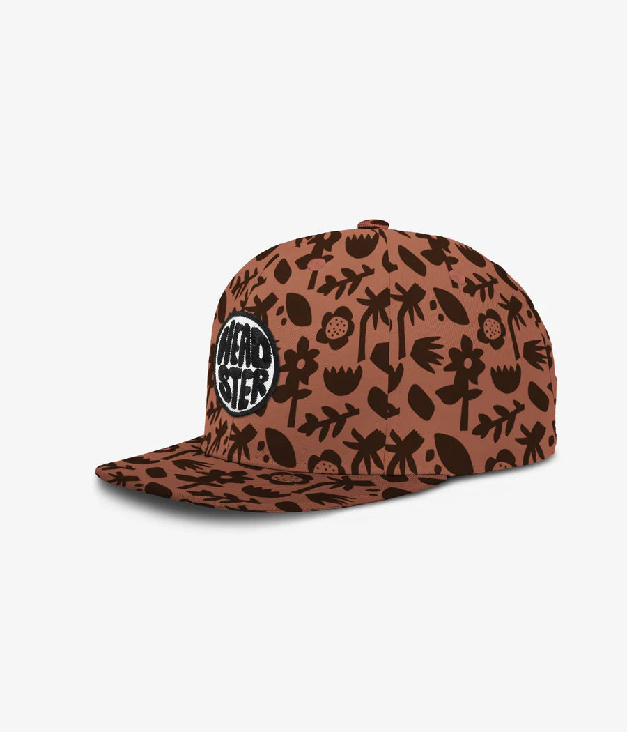 Headster- Floral Shadows Snapback - Red Clay