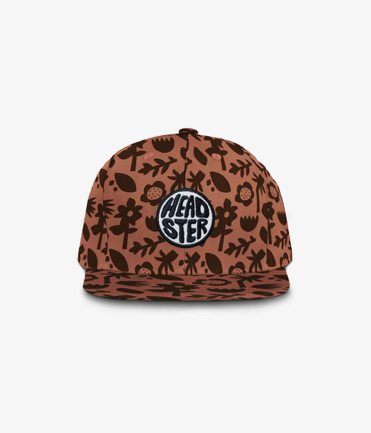 Headster- Floral Shadows Snapback - Red Clay