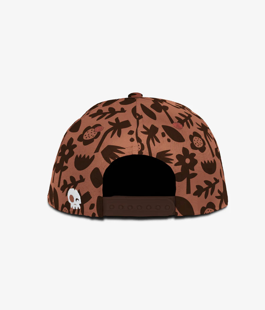 Headster- Floral Shadows Snapback - Red Clay