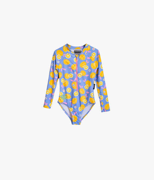 Headster- Freshly Squeeze Long Sleeve One Piece Swimsuit