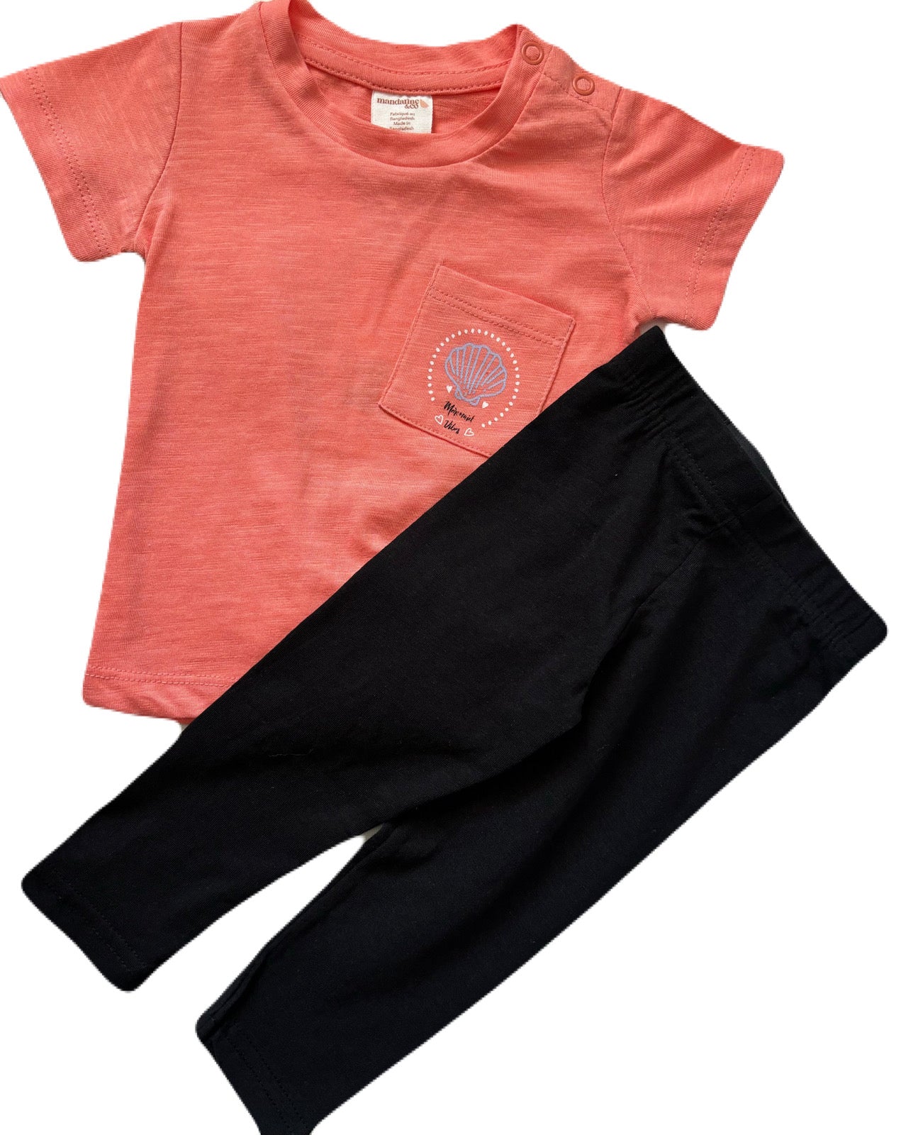 Girls- 2 Piece Set- T-Shirt w/Legging Jersey-Desert Flower