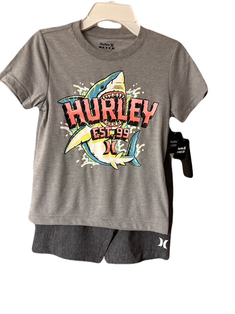 Hurley 2 Piece Short Set- Shark Print Black