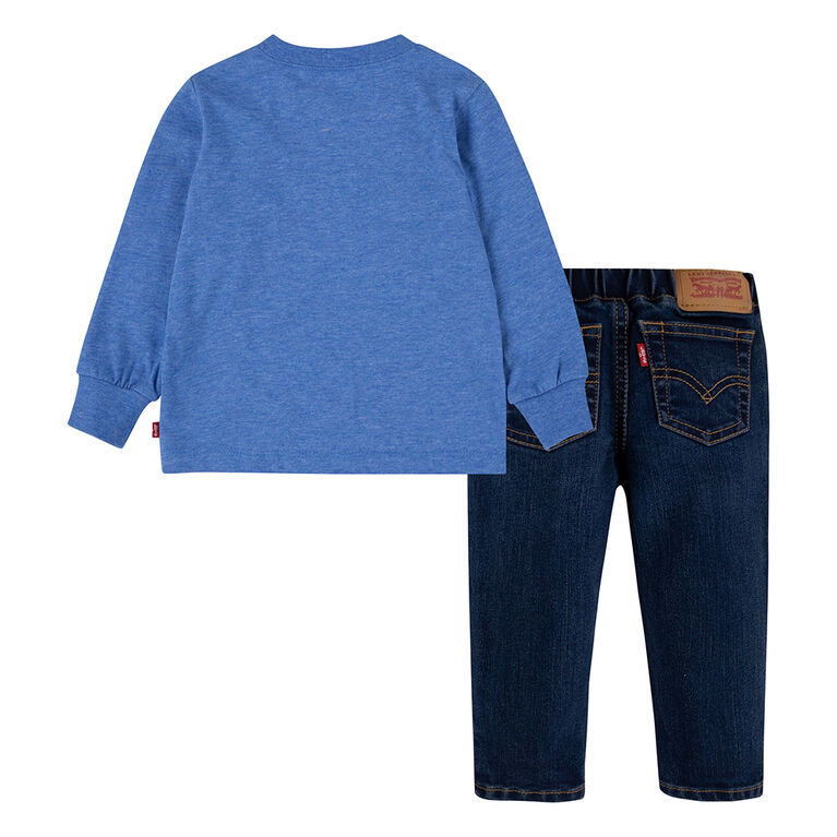 Levi's Ultramarine Long Sleeve Tee W/Denim Jean