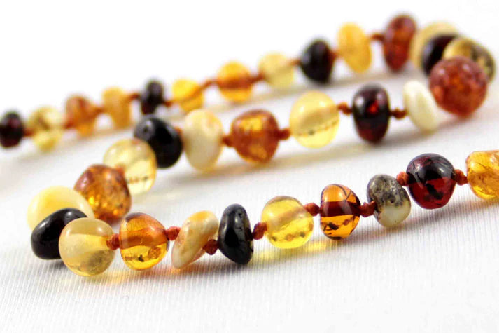 Healing Amber Necklaces 11 Inch- Multi-Circle