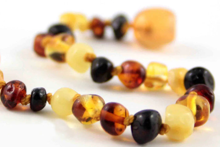 Healing Amber Necklaces 11 Inch- Multi-Circle