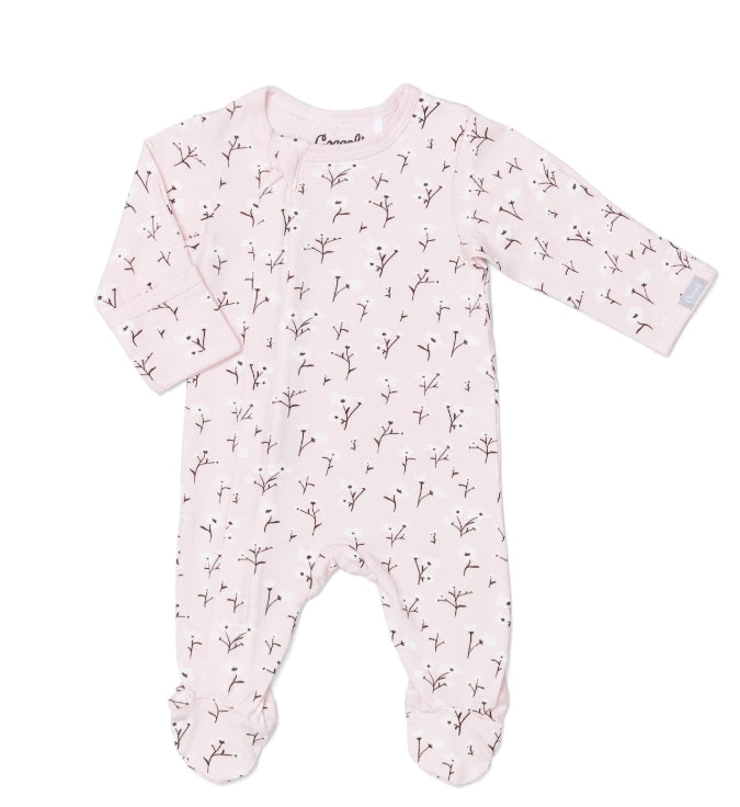 Coccoli Girl Newborn Sleeper (Floral on Mauve)