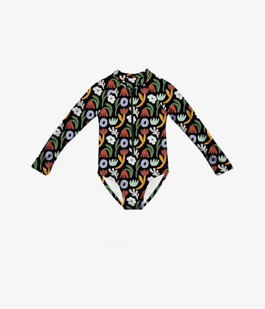 Headster- Petal's Realm Long Sleeve One Piece Swimsuit