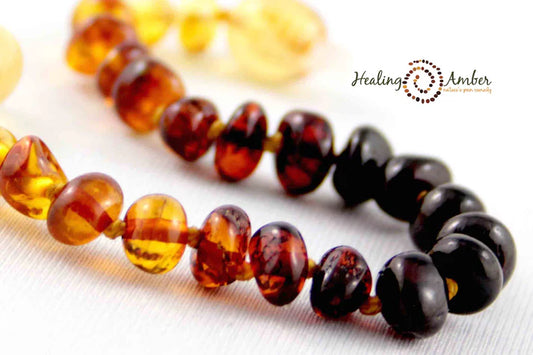 Healing Amber Necklaces 11 Inch- Rainbow