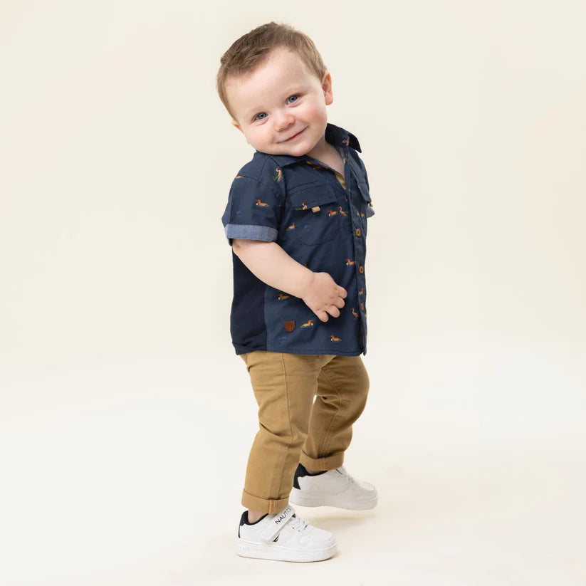 Nano-Baby Boy Shirt-Navy