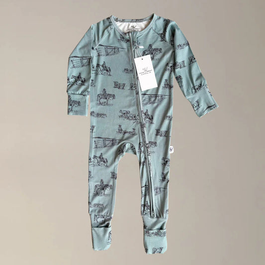 Prairie Cowboy Infant Sleepwear (Sage)