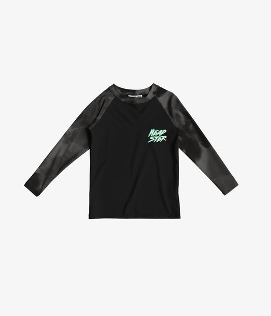 Headster- Tie dye black rashguard Black