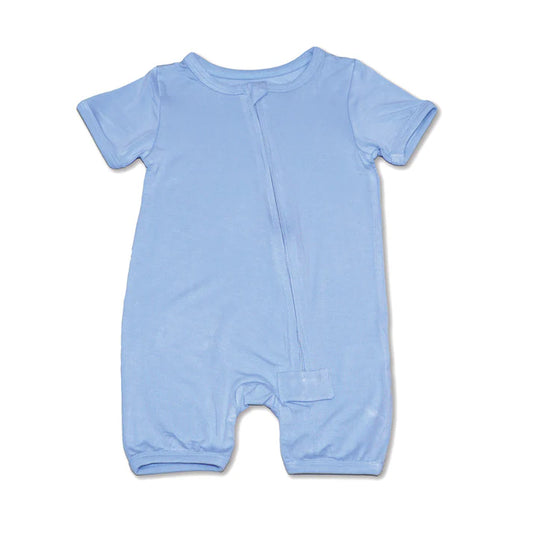 Bamboo Short Sleeve Zippy Romper (Skydive)