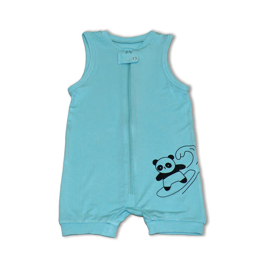 Bamboo Sleeveless Romper (Aqua)