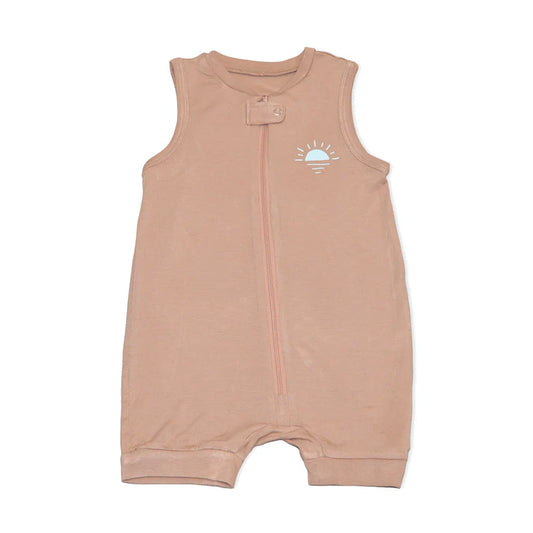 Bamboo Sleeveless Romper (Maple Sugar)