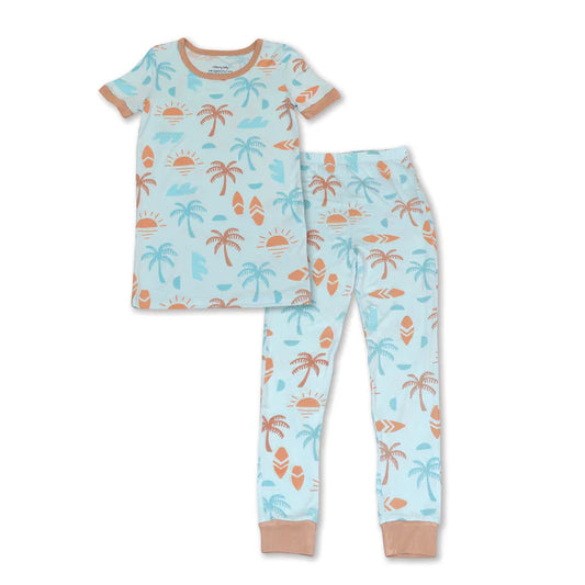 Bamboo Short Sleeve Pajama Set Baby (Sunny Shores)