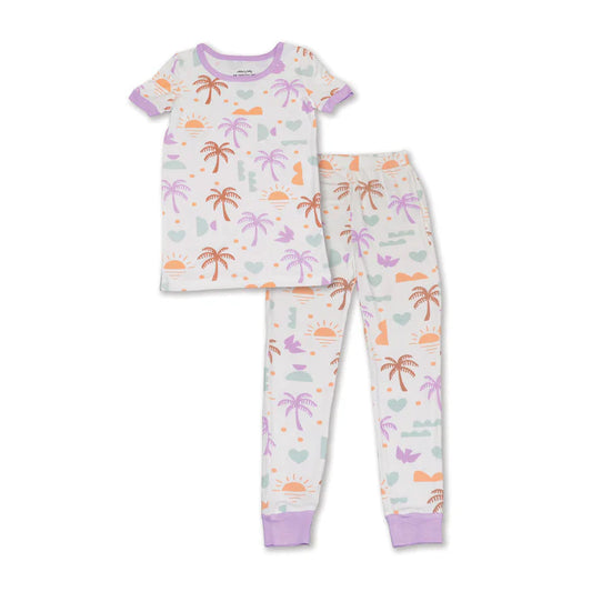Bamboo Short Sleeve Pajama Set (Boho Surf)