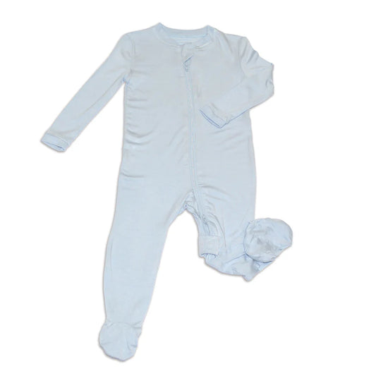 Bamboo Footies with Two Way Zipper (Magic Cloud Print)