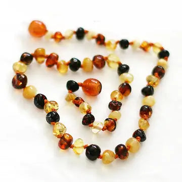 Healing Amber Necklaces 11 Inch- Multi-Circle
