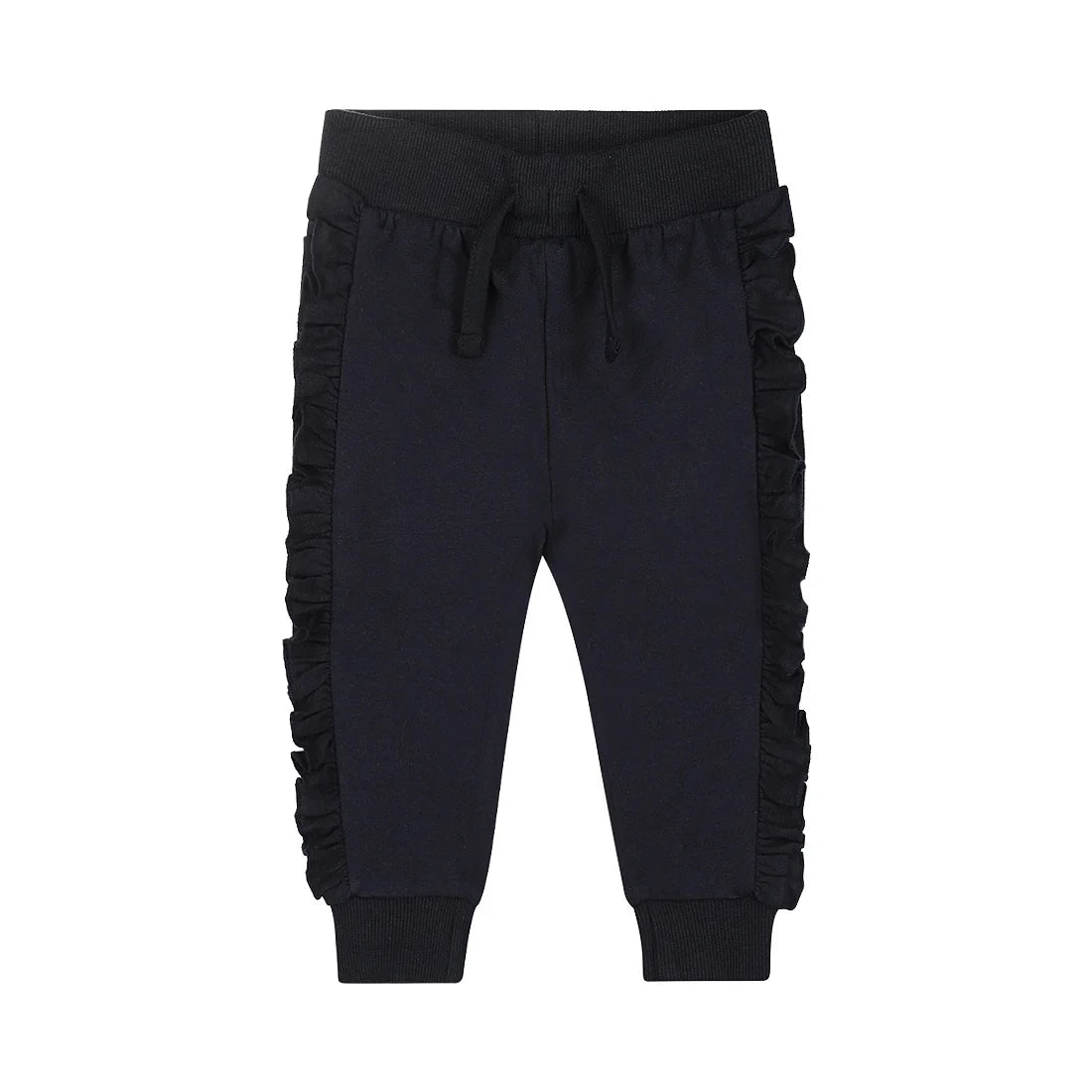 Dirkje girls' jogging trousers in navy with ruffles