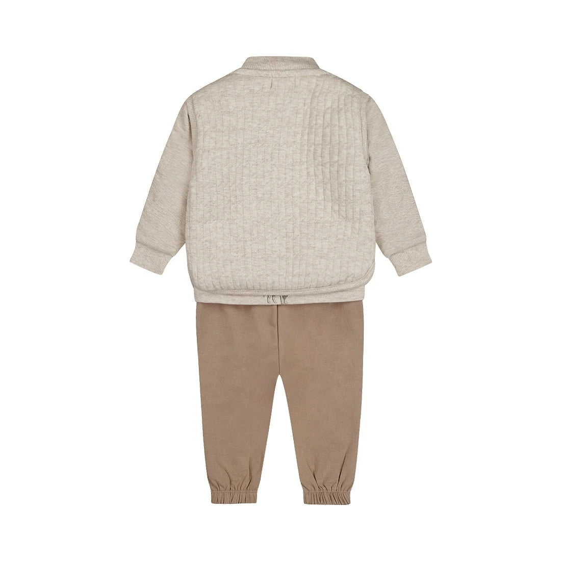 Dirkje boys' set shirt cardigan trousers pebble wild animals